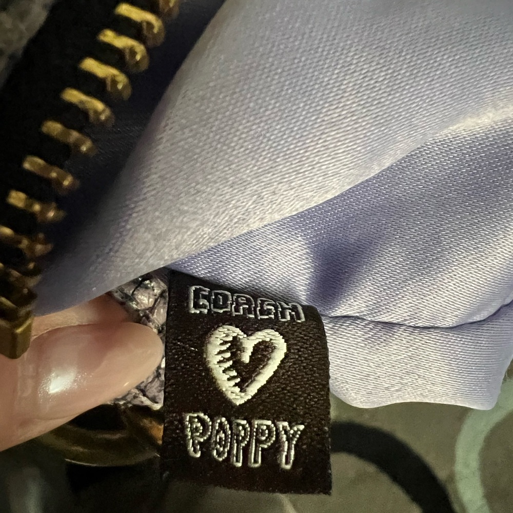 Coach Poppy Python Embossed Leather Bag - Picture 5 of 16